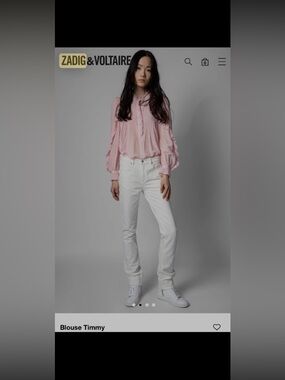 Zadig&Voltaire Timmy Tomboy semi-sheer cotton-blend top